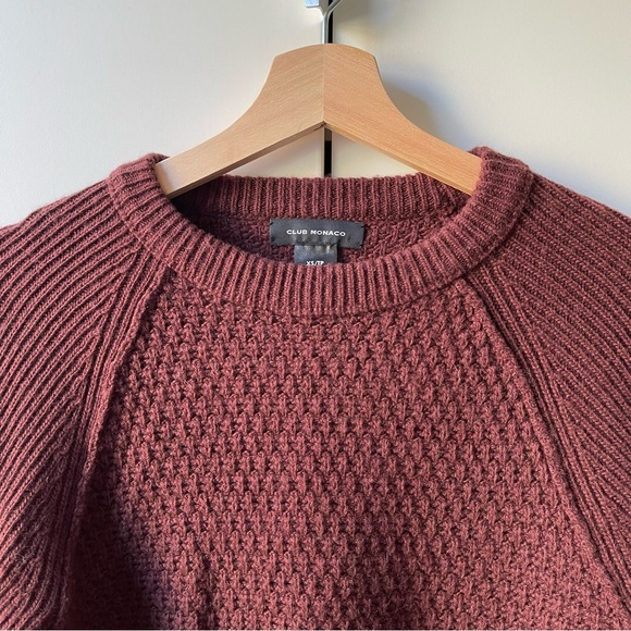 Club Monaco Women's Burgundy Wool Blend Sweater XS - Picture 2 of 7
